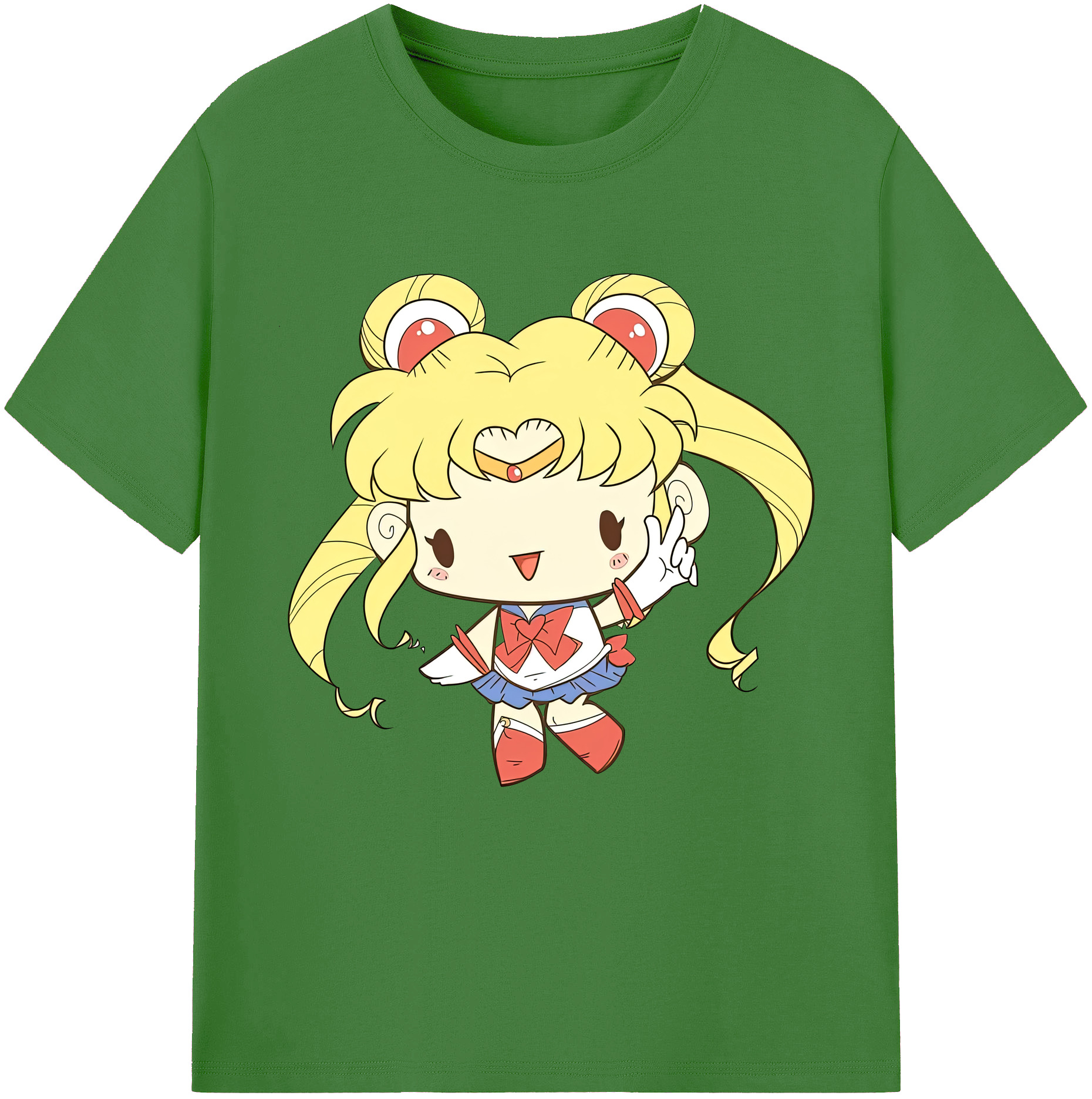 （画像用） 美少女戦士セーラームーン 月野 うさぎ つきの うさぎ Sailor Moon Tsukino Usagi レディースカジュアルプリントTシャツ（綿100％）